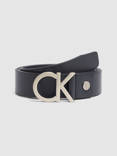 Calvin Klein Táskák & Kiegészítők HU806138 | Calvin Klein Bőr CK Buckle Férfi Öv Sötétkék